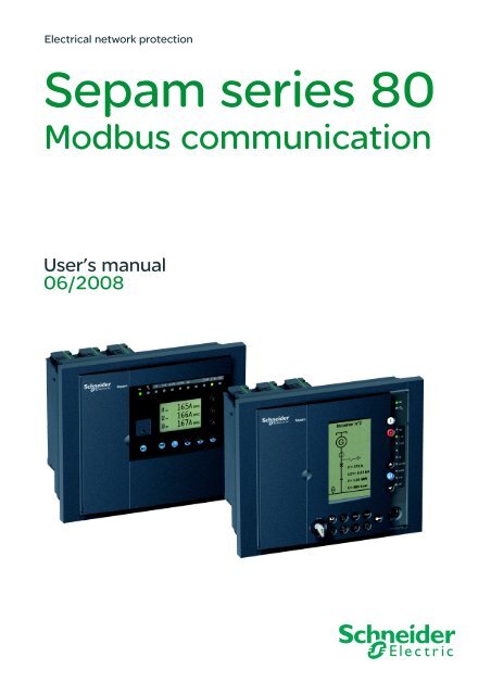 sepam 80 modbus communication manual - Schneider Electric