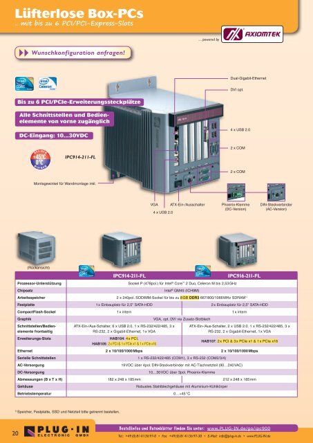 Industrial Computing - PLUG-IN Electronic GmbH