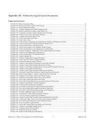 Appendix III: Wetland Ecological System Descriptions - NatureServe