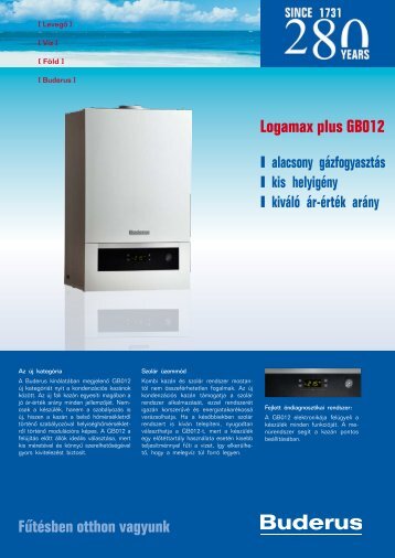 Logamax plus GB012 - Buderus Hungária Fűtéstechnika Kft.