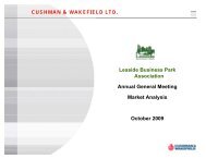 Download presentation by Cushman & Wakefield at the 2009 ...