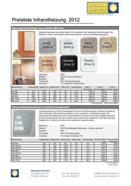 Preisliste - Baumann Enertech