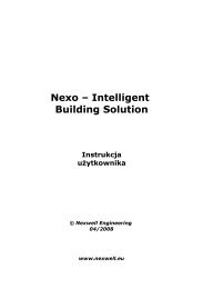 Instrukcja uÅ¼ytkownika systemu NEXO - Nexwell