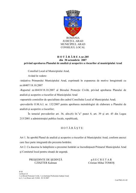 Vizualizare PDF - Primaria Municipiului Arad