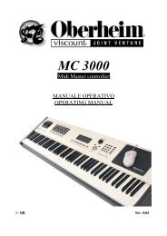 Manuale italiano-inglese Oberheim-Viscount MC3000 - Synth Zone
