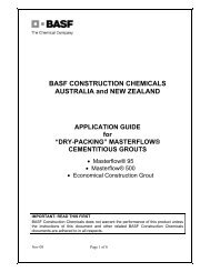 DRY-PACKING - BASF Construction Chemicals Pacific