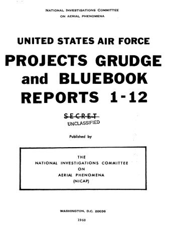 PROJECTS GRUDGE and BLUEBOOK REPORTS 1-12 - Nicap