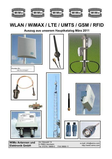 WLAN / WiMAX / LTE / UMTS / GSM / RFID - WiMo