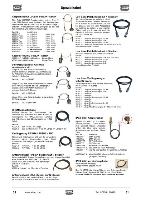 WLAN / WiMAX / LTE / UMTS / GSM / RFID - WiMo