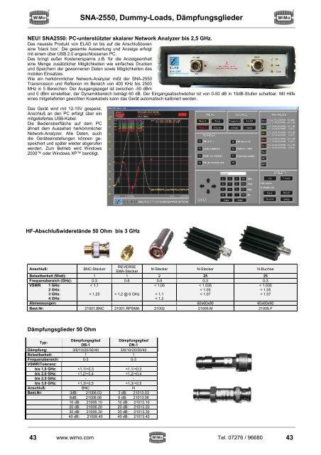 WLAN / WiMAX / LTE / UMTS / GSM / RFID - WiMo