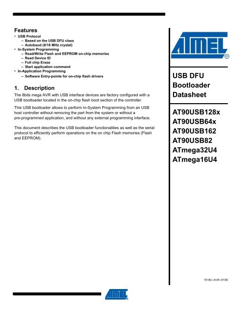 AT90USB162 DFU WINDOWS VISTA DRIVER DOWNLOAD NEW DRIVERS: AT90USB162 DFU