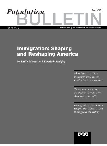 Immigration Shaping America - Population Reference Bureau