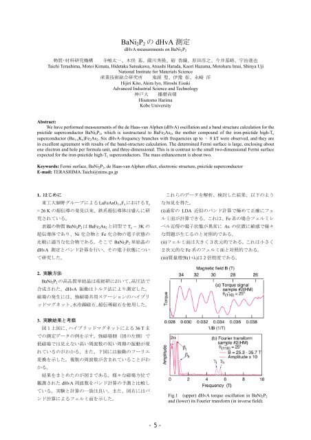 物質・材料研究機 共用基盤部門 強磁場共用ステーション 2008 年度 ...