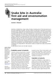 Snake bite in Australia: first aid and envenomation ... - Kingsnake.com