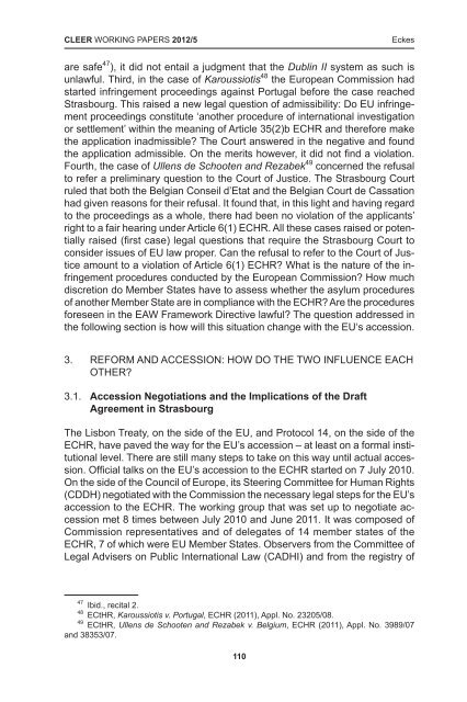 Principles and practices of EU external representation - TMC Asser ...