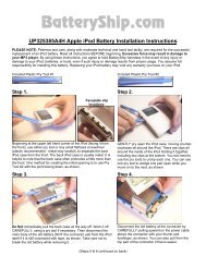 UP325385A4H Apple iPod Battery Installation Instructions - Batteries