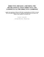 DIRECTIVE 2003/44/EC AMENDING THE RECREATIONAL CRAFT ...