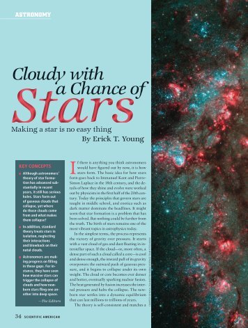 Cloudy with a Chance of Stars - Astronomy and Astrophysics ...