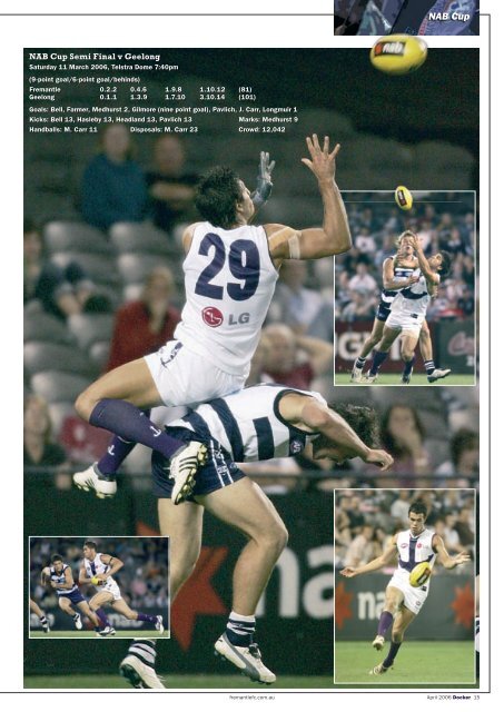 Official Magazine of Fremantle Football Club fremantlefc.com.au