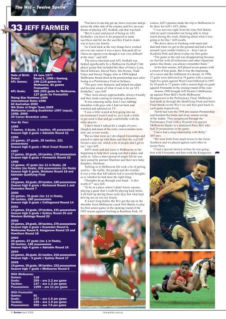 Official Magazine of Fremantle Football Club fremantlefc.com.au