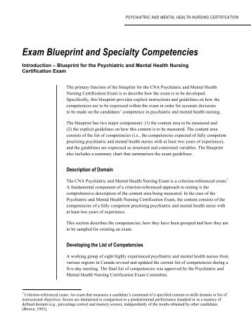 Exam Blueprint and Specialty Competencies - NurseONE