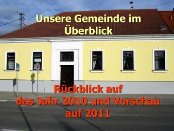 Präsentation - Marktgemeinde Groß-Schweinbarth