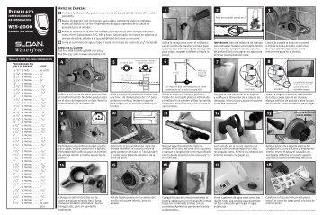 Instrucciones de Instalación: WES-4000 - Sloan Valve Company