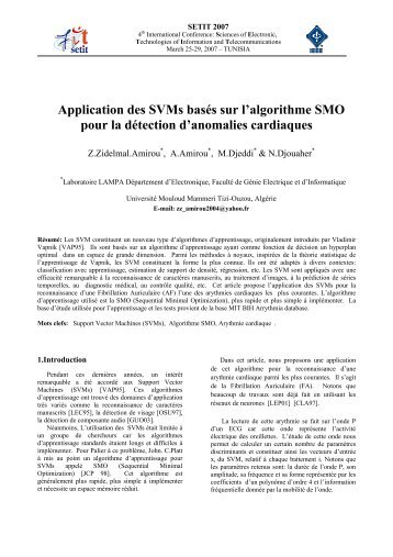 Application des SVMs basÃ©s sur l'algorithme SMO pour la dÃ©tection ...
