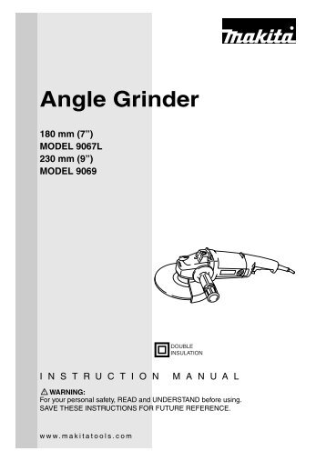 Makita - 9069 - 9" Electric Angle Grinder - Exsel Plant & Tool Hire Ltd