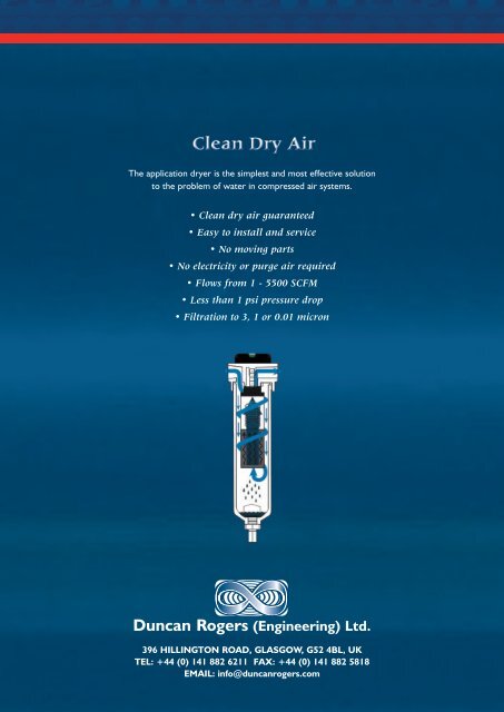 Eliminizer Application Dryer Brochure - Duncan Rogers