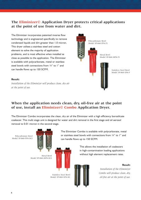 Eliminizer Application Dryer Brochure - Duncan Rogers