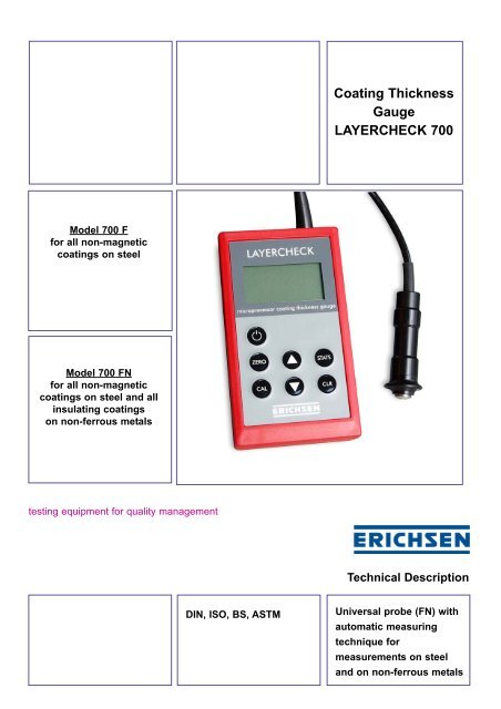 Layer Check Machine Coating Thickness Gauge LAYERCHECK 700
