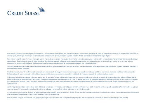 Banco de Investimentos Pessoal - Credit Suisse