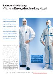 Reinraumbekleidung: Was kann Einwegschutzkleidung ... - basan