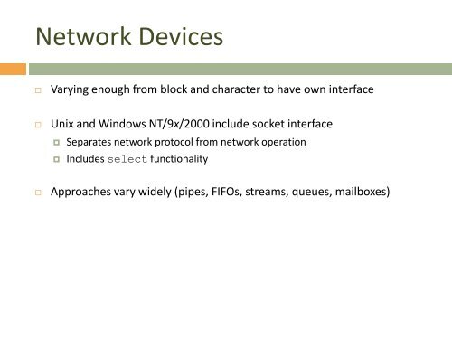 CHAPTER 13: I/O SYSTEMS