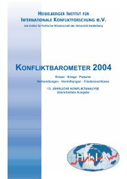Konfliktbarometer 2004 - Heidelberger Institut fÃ¼r Internationale ...