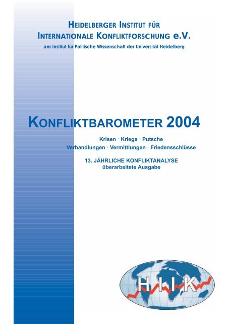 Konfliktbarometer 2004 - Heidelberger Institut fÃ¼r Internationale ...