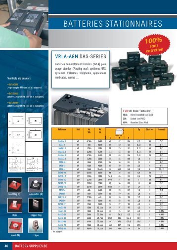Téléchargez le PDF de batteries stationnaires - Battery Supplies