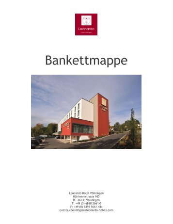 Bankettmappe - Leonardo Hotels