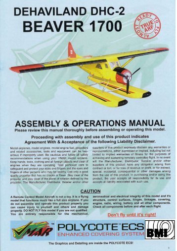 DEHAVILAND DHC-2 BEAVER 1700 - BMI-models