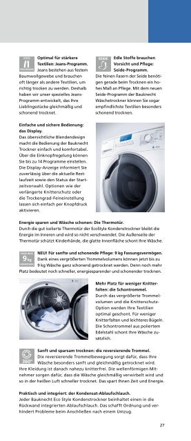 Kaufberater Waschmaschinen/trockner 2010/2011 - Bauknecht