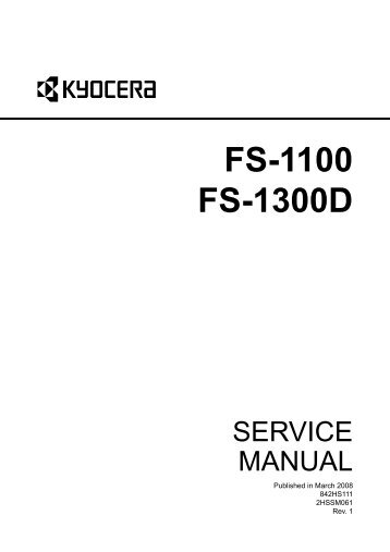 FS-1100/1300D Service Manual - kyocera