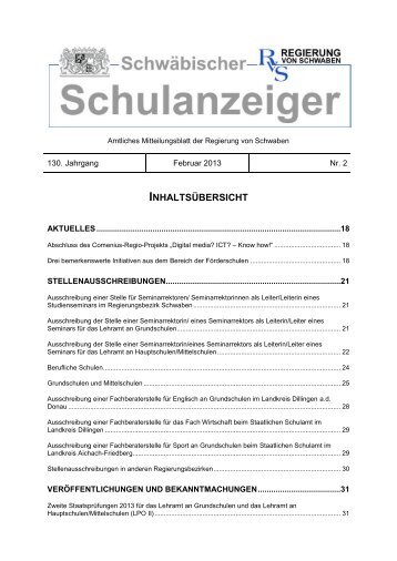 Februar 2013 - Regierung von Schwaben - Bayern