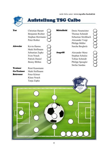 TSG/SSC - TSG Calbe/Saale