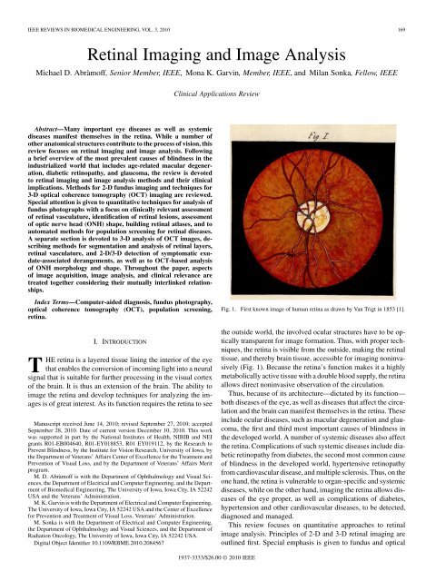Retinal Imaging and Image Analysis - Ophthalmology and Visual ...