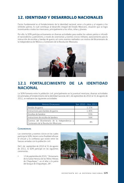 Quinto Informe. - SecretarÃ­a de la Defensa Nacional