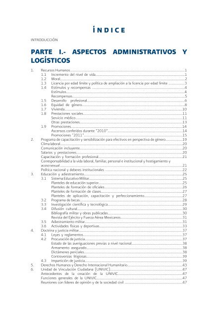 Quinto Informe. - SecretarÃ­a de la Defensa Nacional