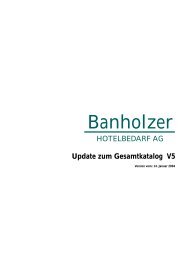 Update zum Gesamtkatalog V5 - Banholzer AG