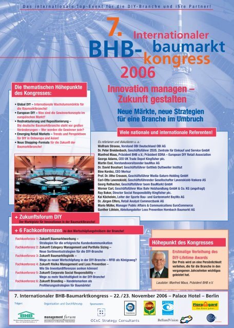 7. Internationaler BHB- baumarkt kongress 2006