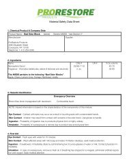 MSDS - ProRestore Products